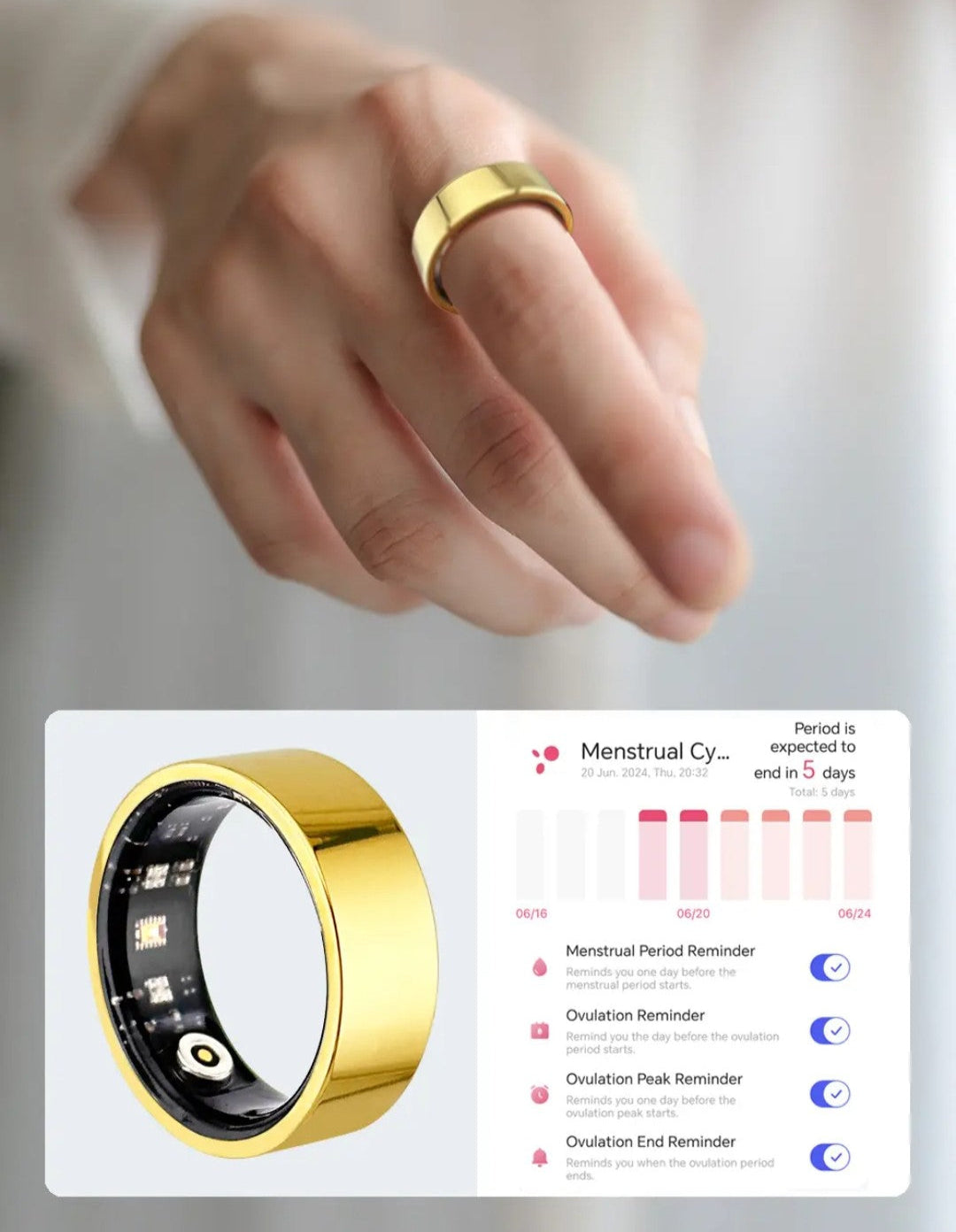 Redbone Lunex Active Smart Ring